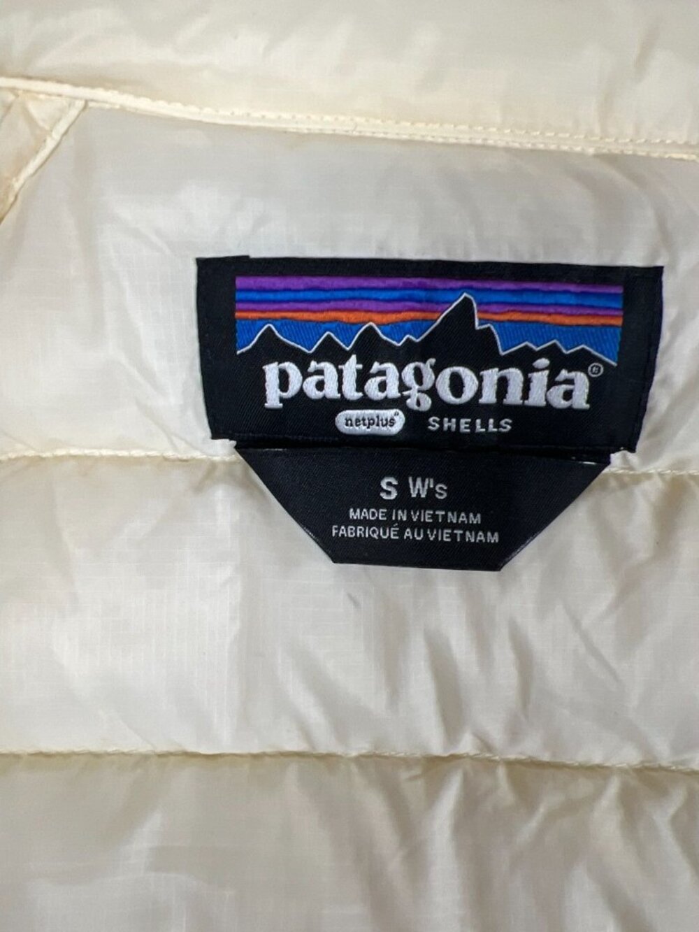 Patagonia Women S Down Sweater Vest White NetPlus Recycled Nylon 84629 FA23 - Picture 4 of 13